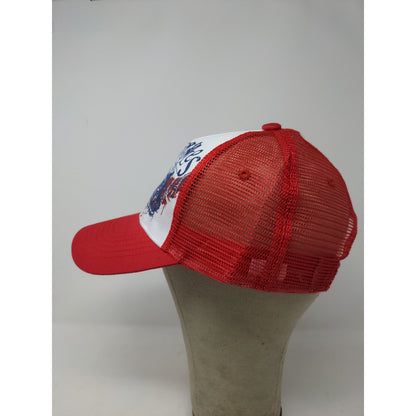 Screaming Eagles Meshback Snapback Trucker Hat OSFA Red & White