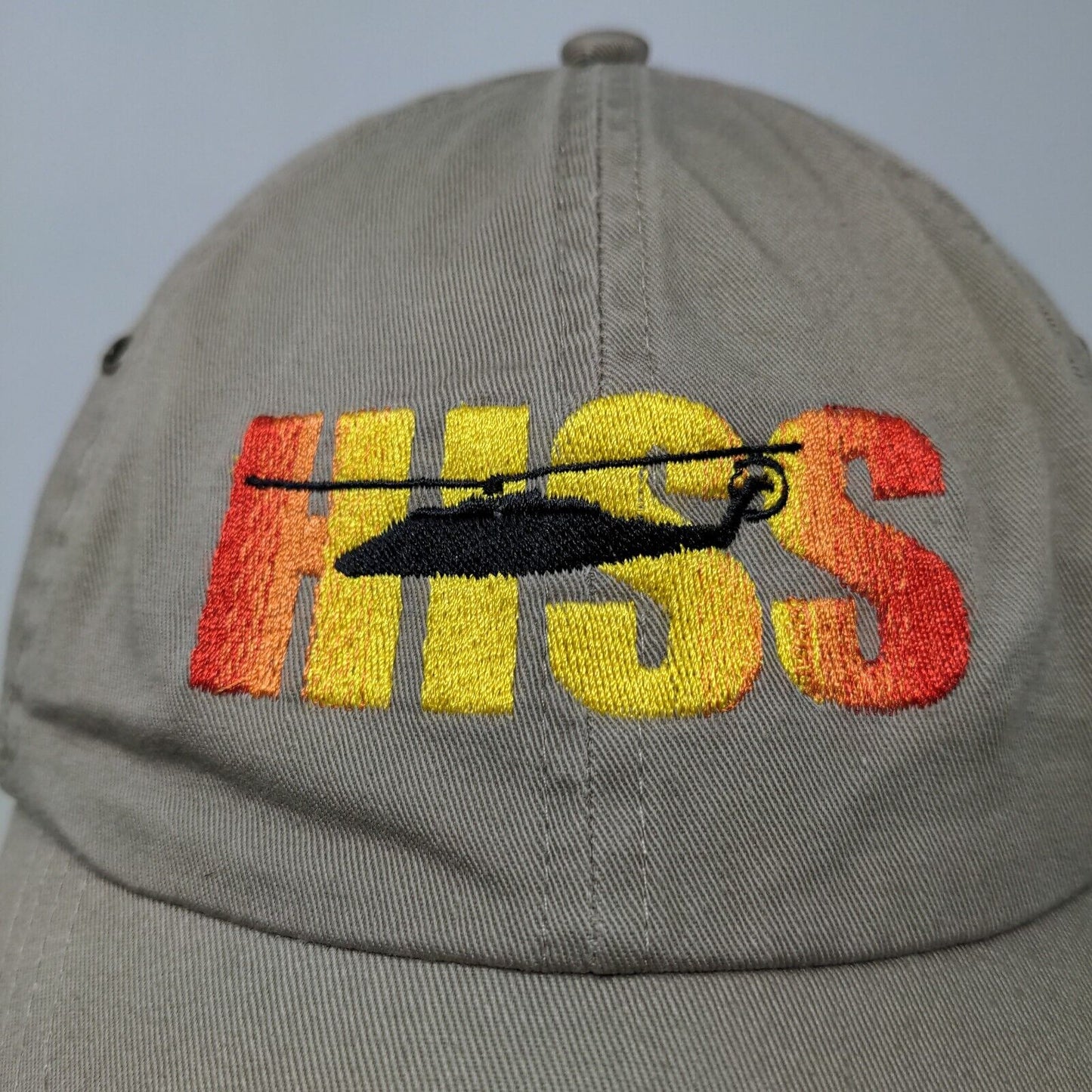 Anvil Men's HISS Helicopter Shipping Slideback Hat Tan Adjustable Embroidered