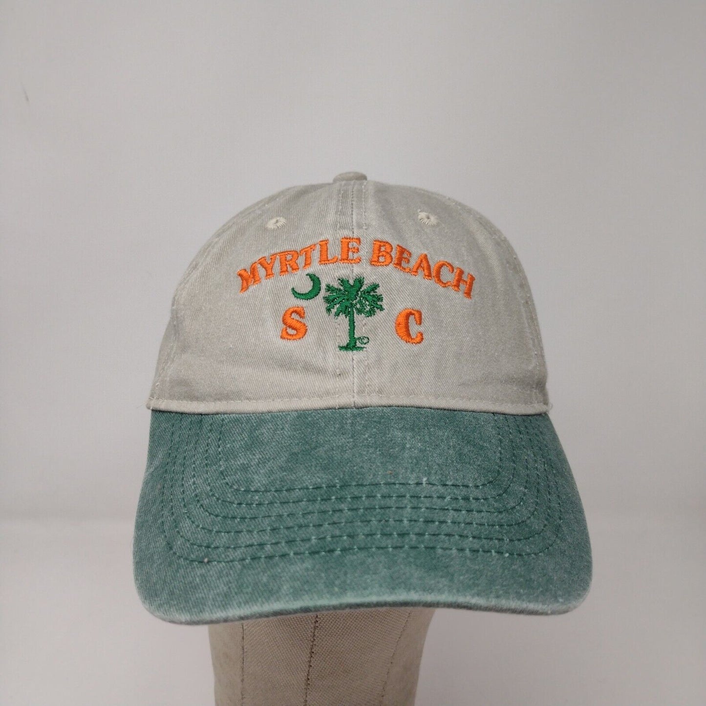 Shade Shack Men's Strapback Hat Gray Green Myrtle Beach South Carolina