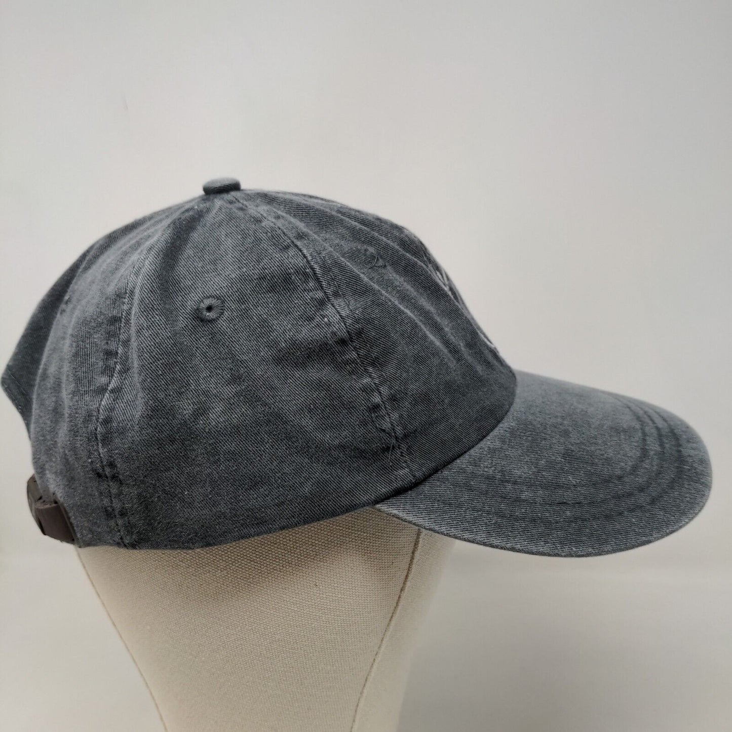 ZKAPZ Men's Slideback Hat Gray OSFA Embroidered Stick Figure Waving Logo