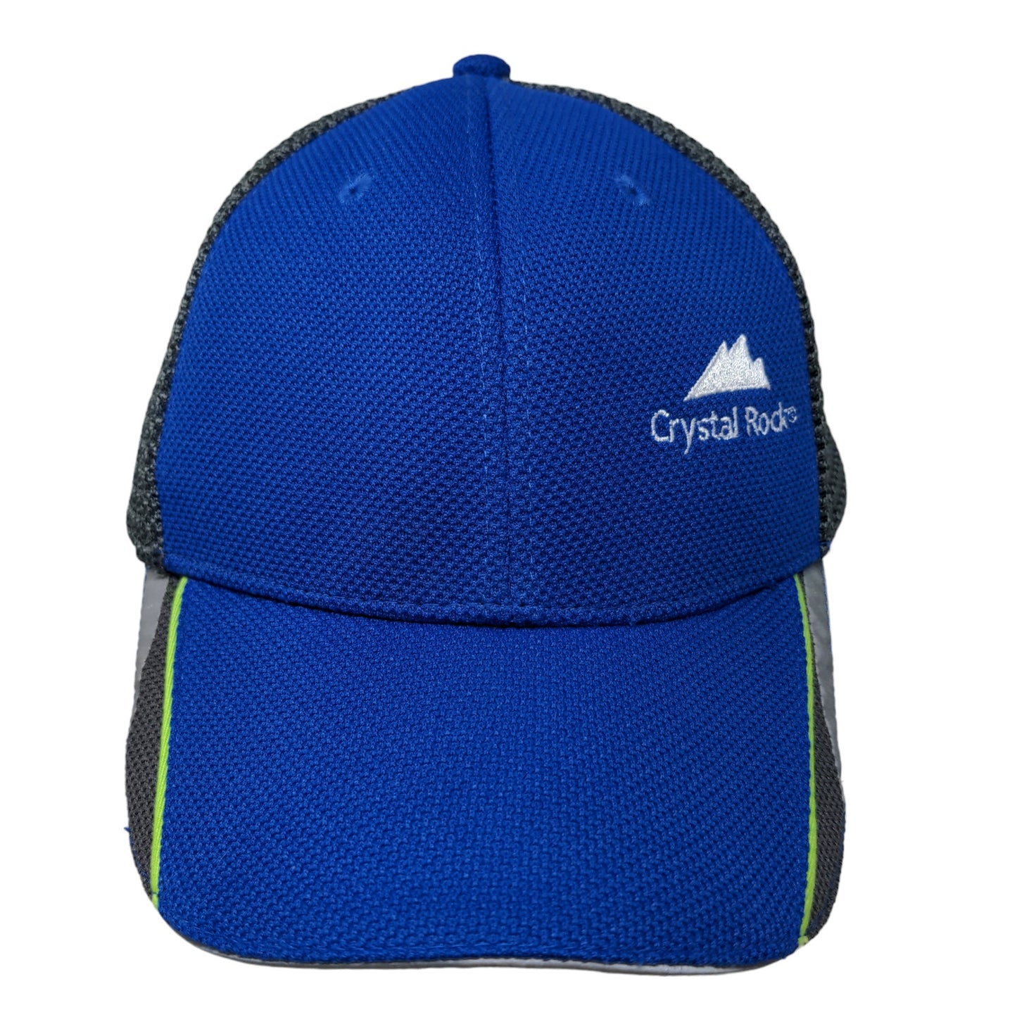 Cintas Crystal Rock Primo Water Men's Strapback Mesh Back Hat Blue Gray Logo