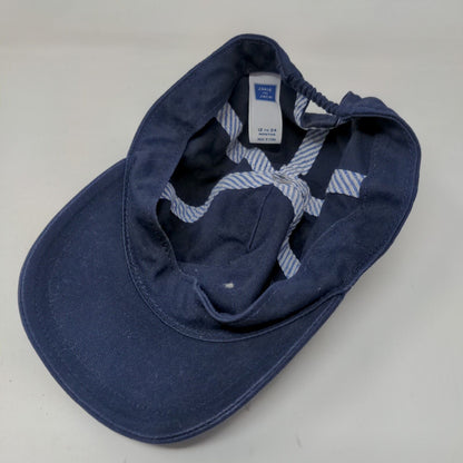 Janie & Jack Boy's Stretchy Hat Blue Size 12 to 24 Months Embroidered Anchor