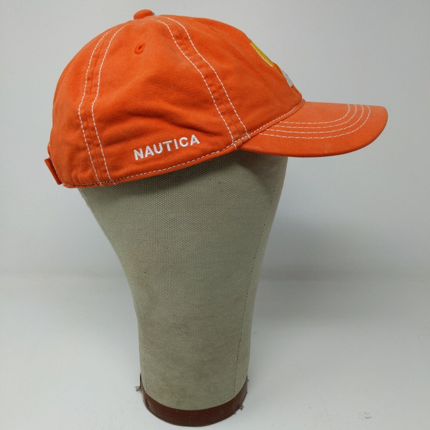 Nautica Kids Strapback Hat Orange Size L 8-12 Boys Embroidered Logo