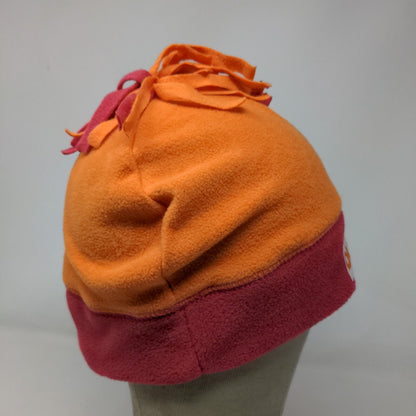 Dunkin' Donuts Men's Employee Fleece Beanie Hat Pink Orange Patch Logo