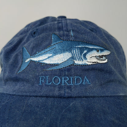 Distinctive Headwear Men's Florida Twill Strapback Hat Embroidered Shark Blue
