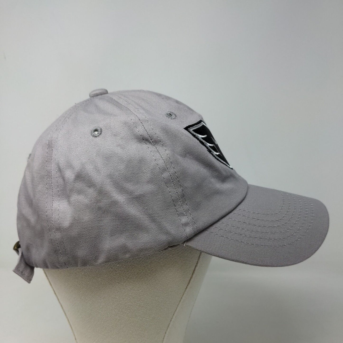 Unbranded Men's Slideback Hat Gray Adjustable 100% Cotton Embroidered Logo