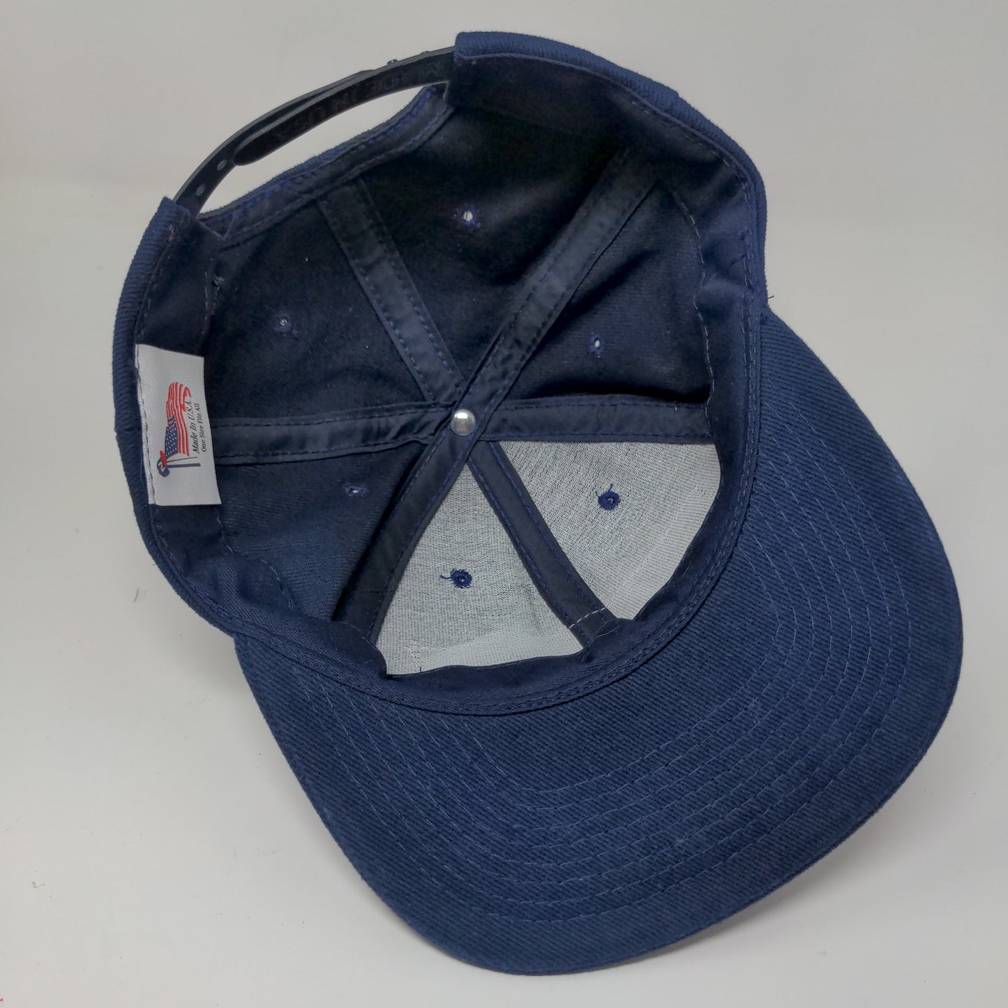Justice Bros Snapback Hat Blue OSFA Embroidered Logo Made in USA