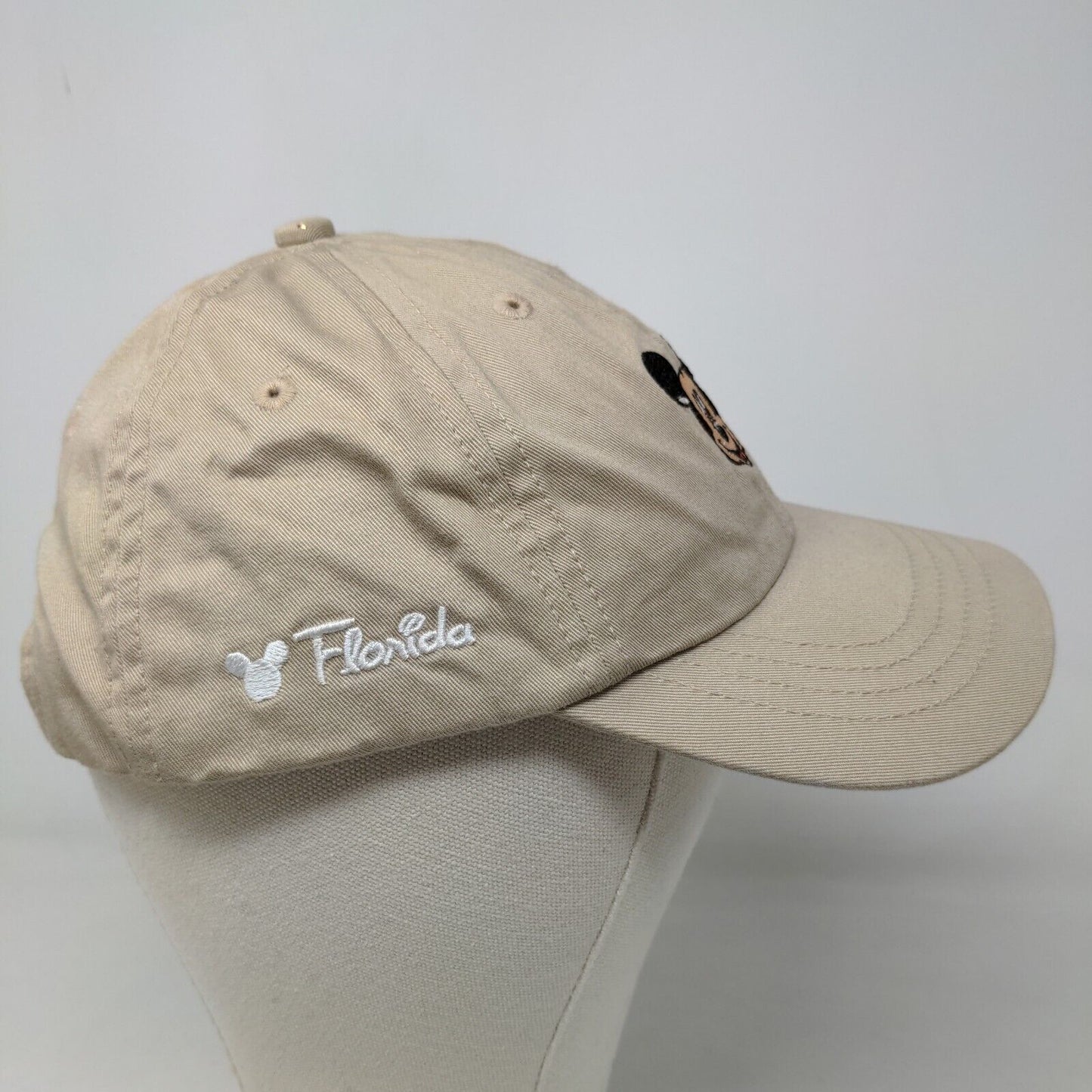 Disney Boy's Strapback Hat Tan Adjustable Embroidered Mickey Mouse Logo