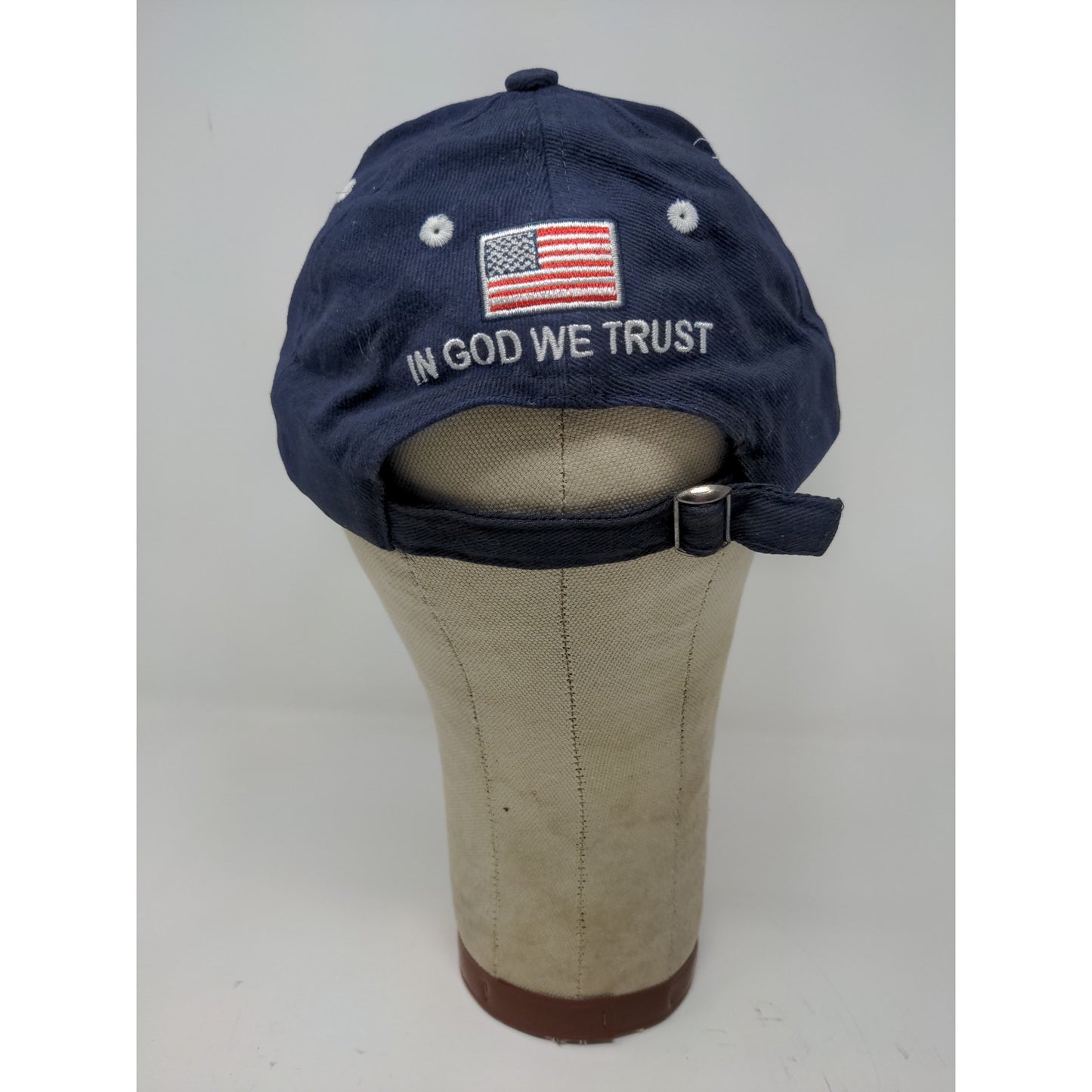 Crossroads God Bless America In God We Trust Patriotic Slideback Hat OSFA Blue