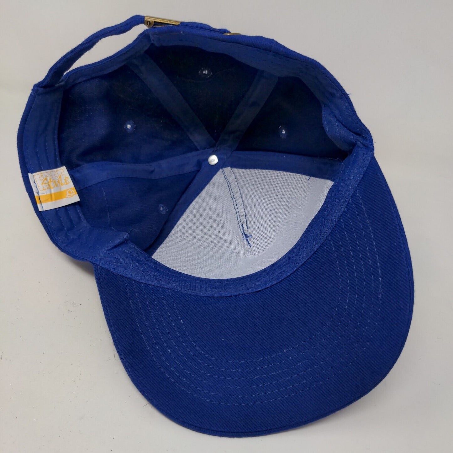 Pilgrimages.com Men's Slideback Hat Blue Adjustable Graphic Logo Catholic