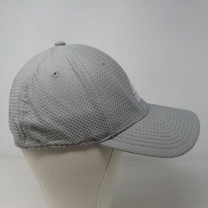 Adidas Men's Fitted Hat Gray Size L/XL Embroidered Logo 100% Polyester