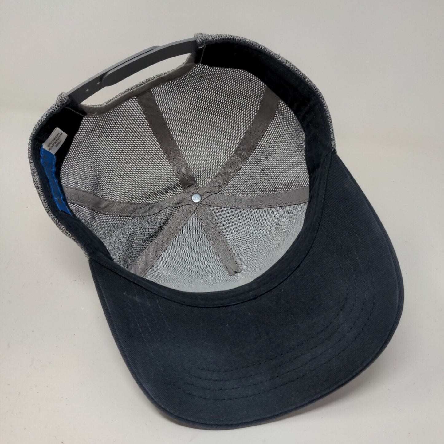 Costa Del Mar Men's Snapback Hat Gray Black 3D Flag Stripe Logo