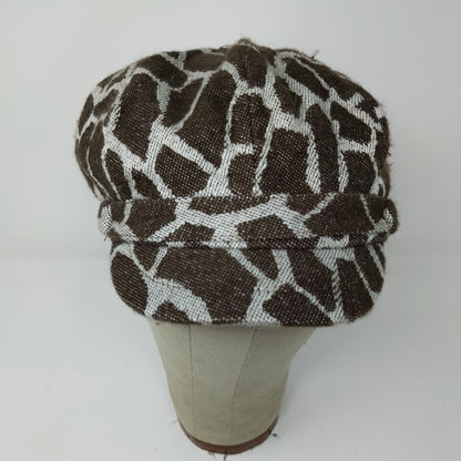 Angela & William Cheetah Print Pattern Hat Brown White OSFA Logo