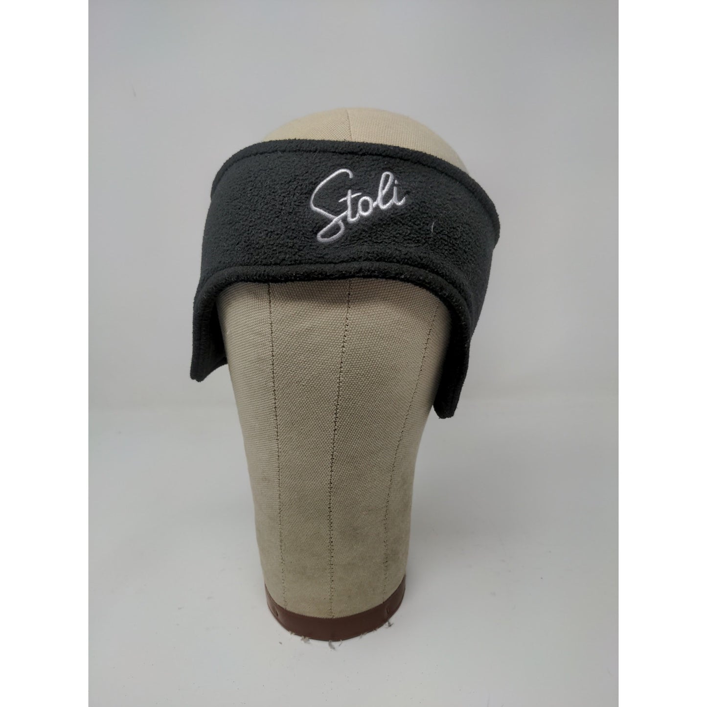 Stoli Vodka Ear Muffs Ear Warmers Black Embroidered Spell Out