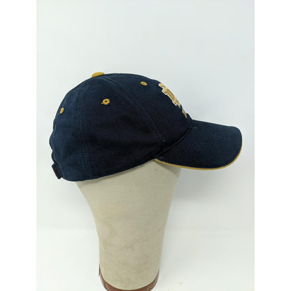 VTG Notre Dame Irish Hat Cap OSFA Strapback Embroidered Logo Blue & Gold