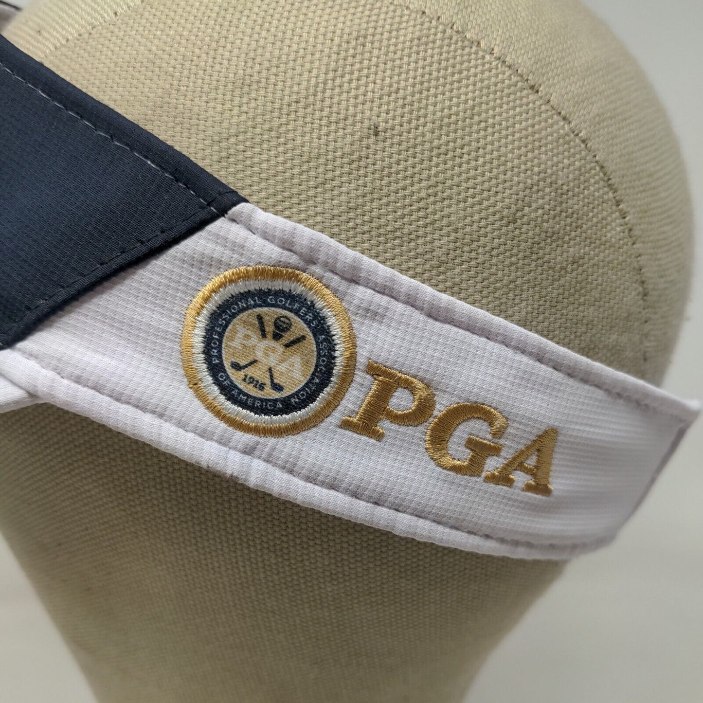 PGA Men's 75th Senior Championship Blue White Strapback Visor Hat Embroidered