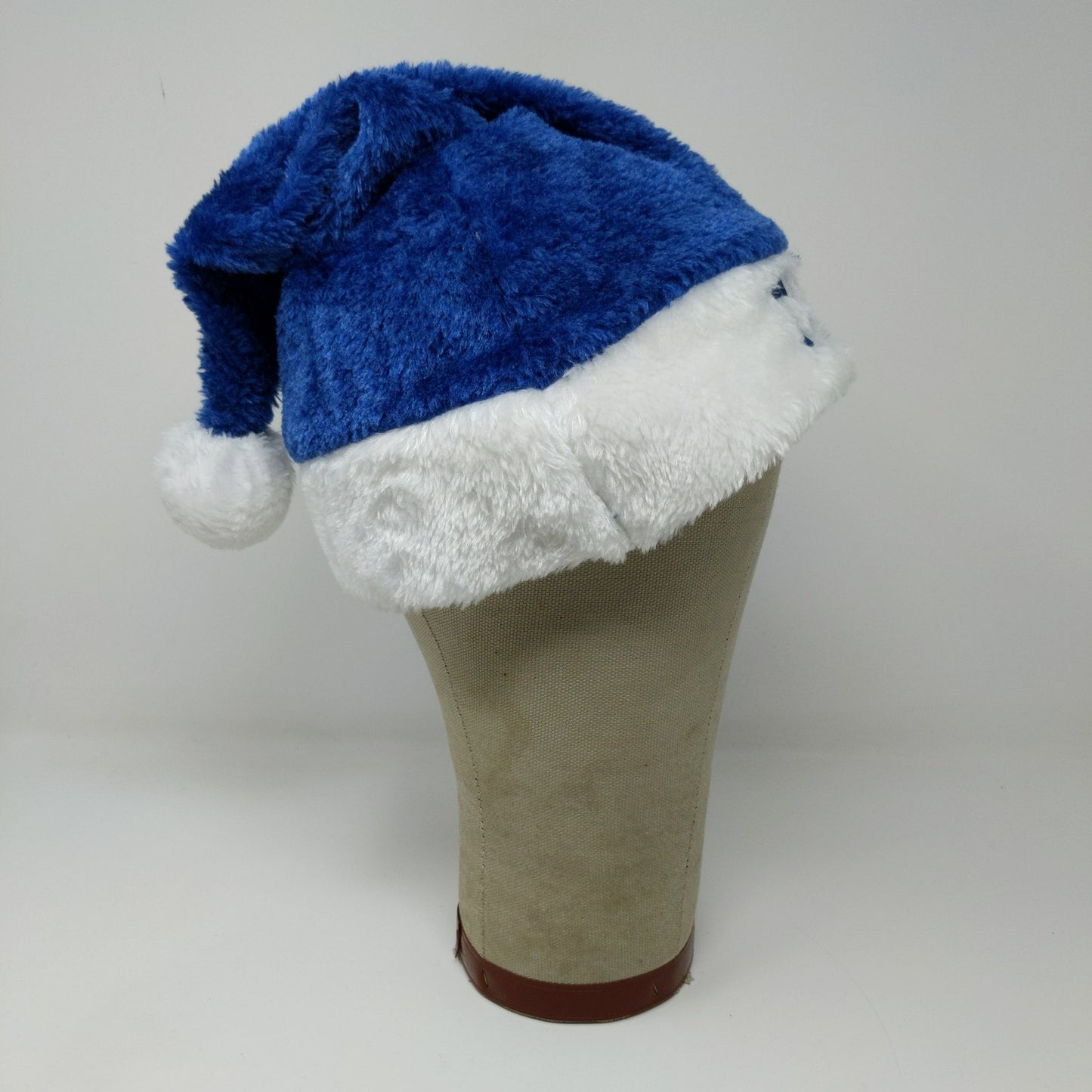 NFL Official Indianapolis Colts Santa Hat Soft Fuzzy Embroidered Blue & White