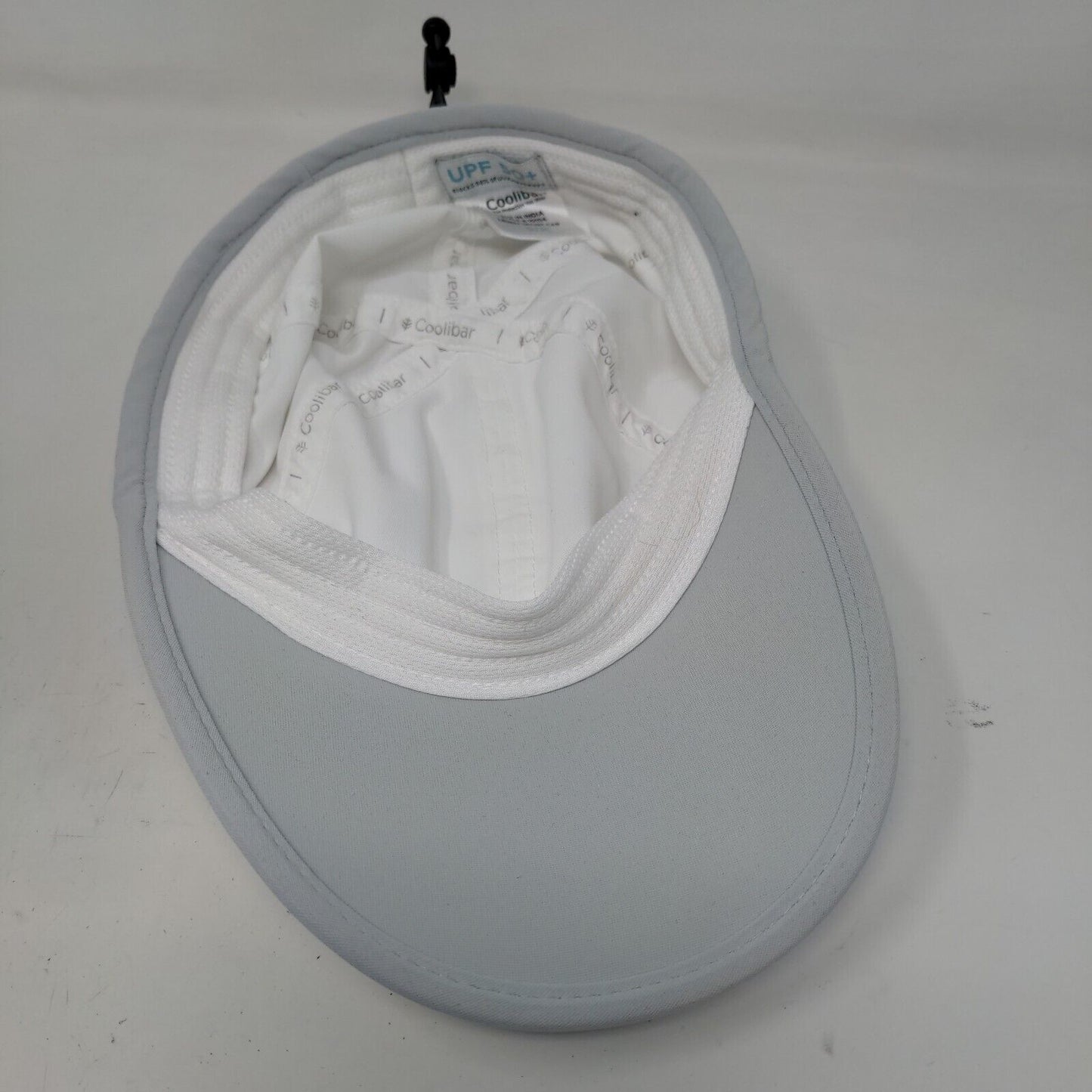Coolibar UPF 50+ Men's Lenny Sport Cap White Size S/M Drawstring 100% Polyester
