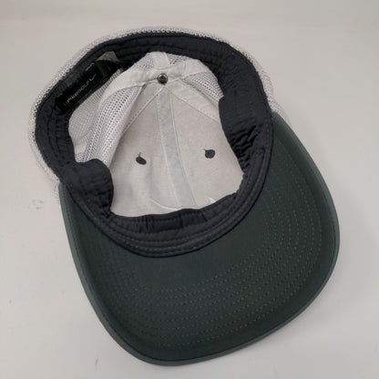 Nike Golf Hat Gray White Size S/M Mesh Back Embroidered Swoosh Logo