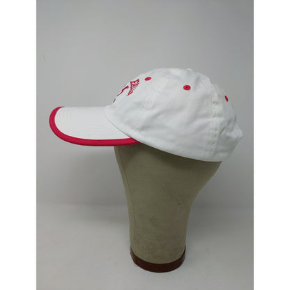 Niagra Falls State Park Slideback Hat White & Pink Embroidered Spell Out