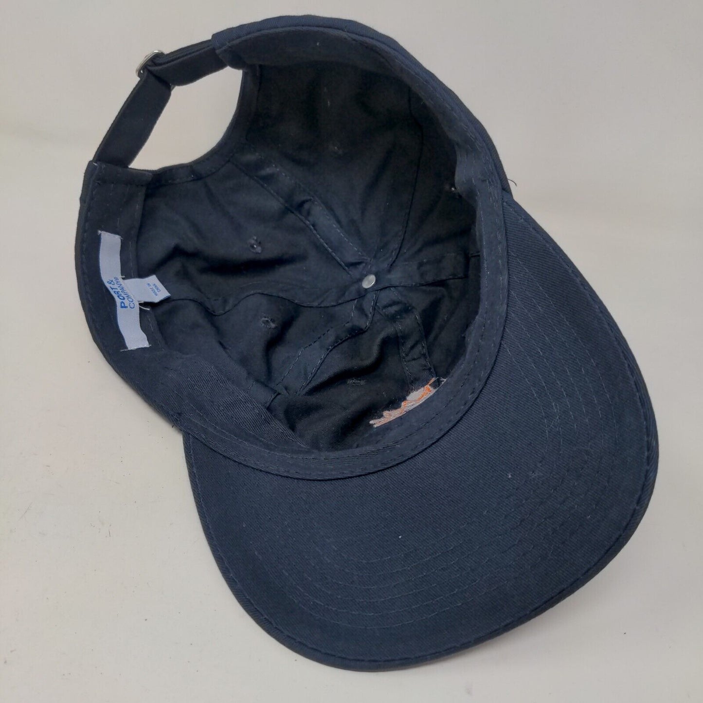 Port & Company Men's Slideback Hat Blue Embroidered Logo 100% Cotton