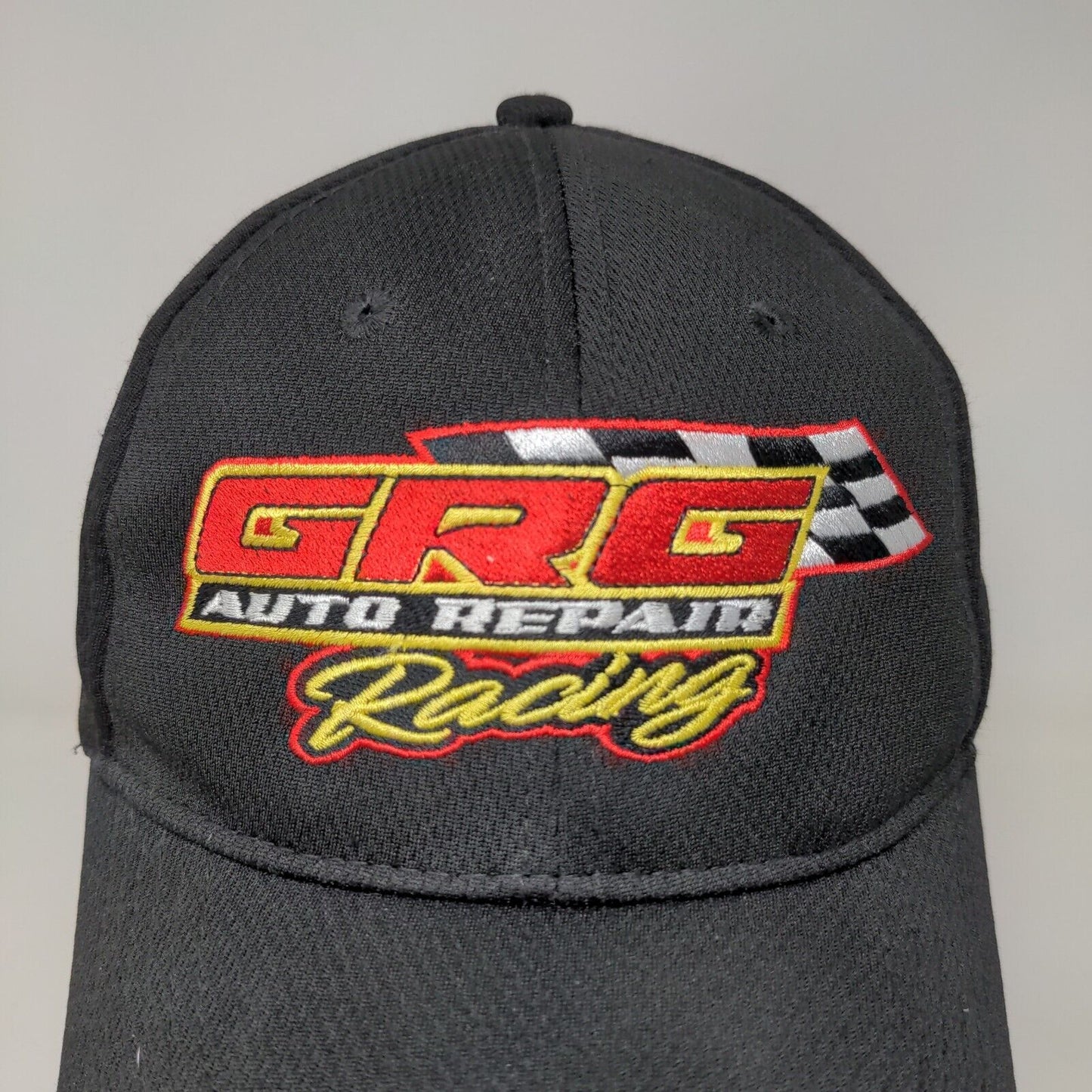 GRG Auto Repair Racing Men's Strapback Hat Black Embroidered Logo #37