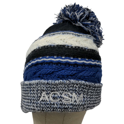 Sport-Tek Men's ACSM Knit Beanie Hat Multicolor Striped Acrylic Embroidered Logo