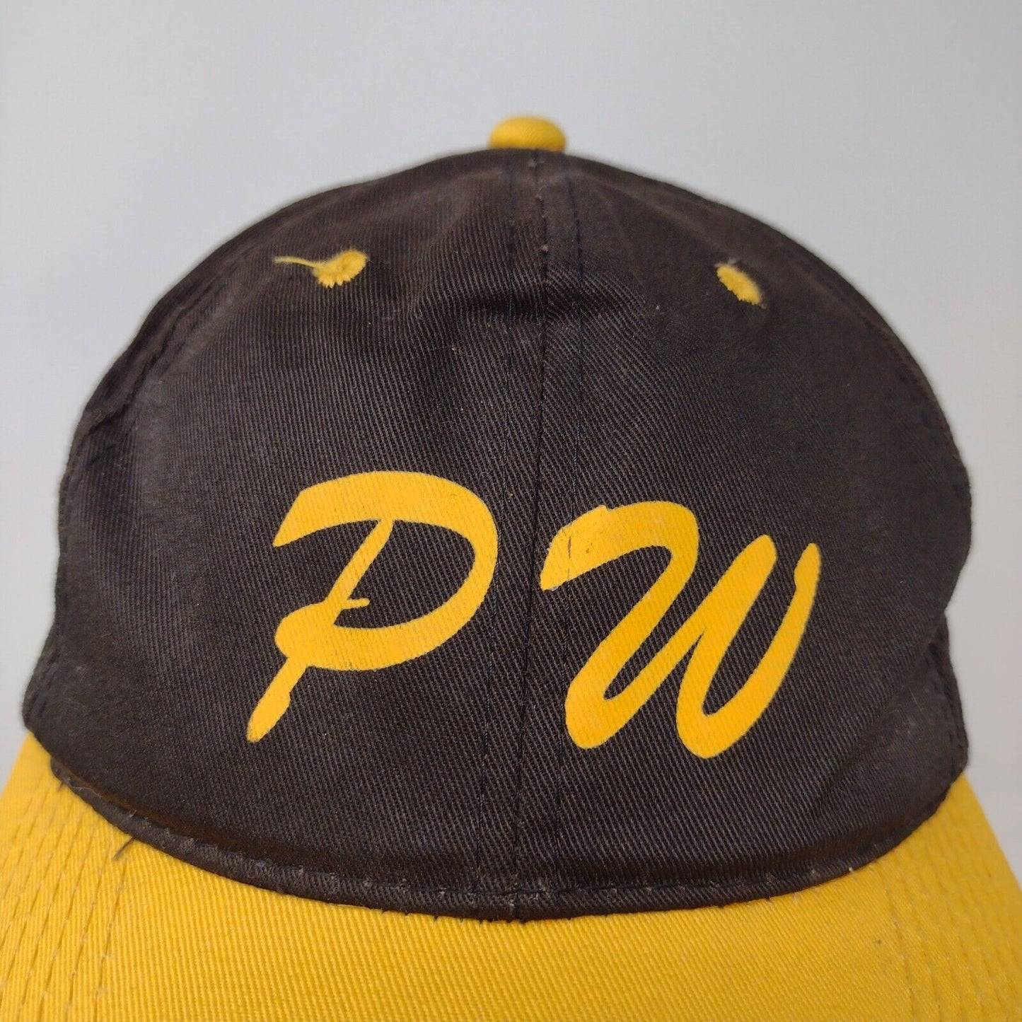 Outdoor Cap PW Black Yellow Snapback Hat Cap Adjustable OSFM Graphic Print