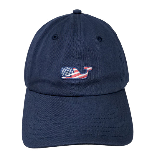 Vineyard Vines Men's Slideback Hat Blue Adjustable Embroidered Patriotic Whale