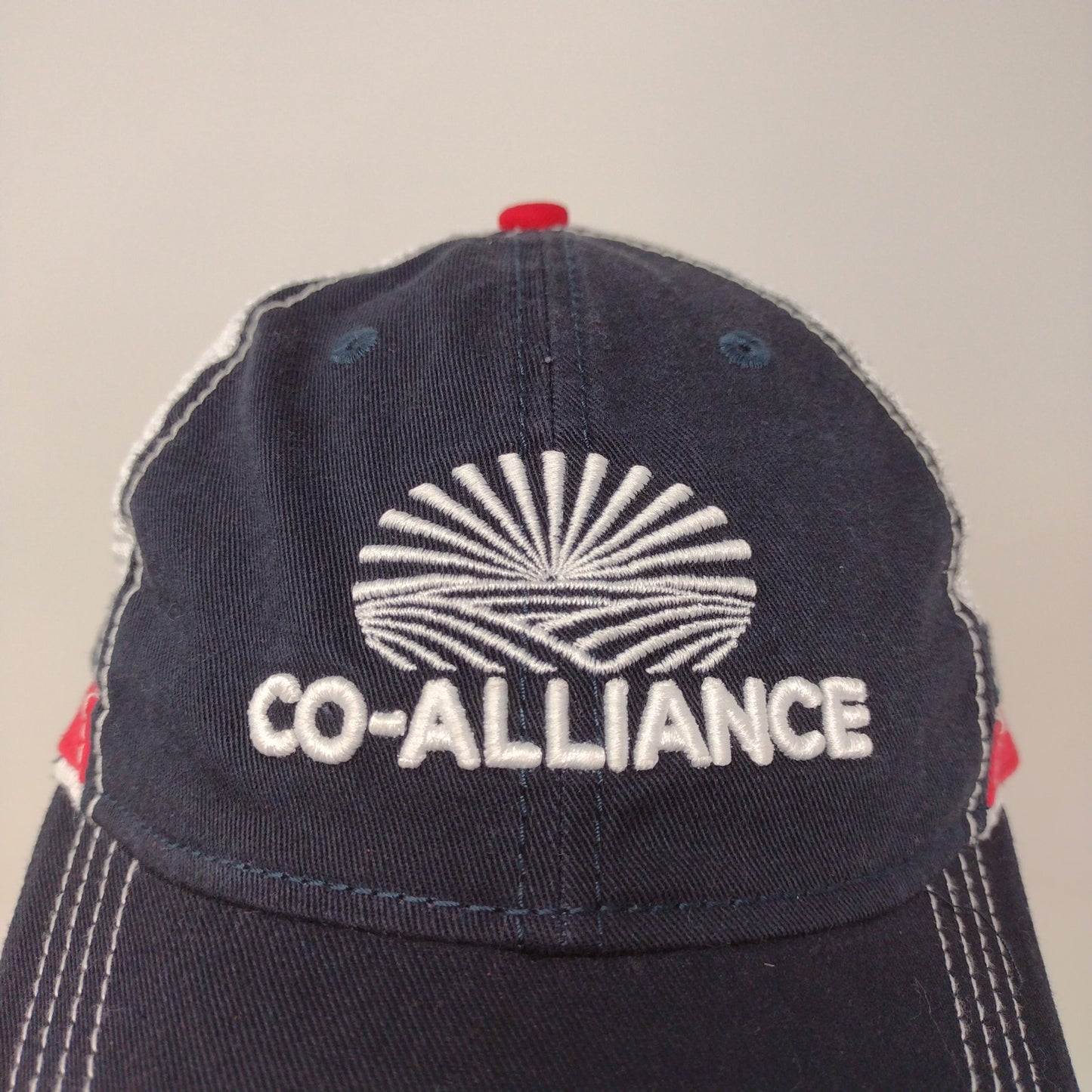 CountryMark Co-Alliance Mesh Back Snapback Hat Black White Embroidered Logo OSFA