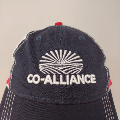 CountryMark Co-Alliance Mesh Back Snapback Hat Black White Embroidered Logo OSFA