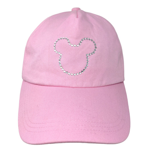 Disney Store Women's Mickey Mouse Strapback Hat Pink Size OS Rhinestone