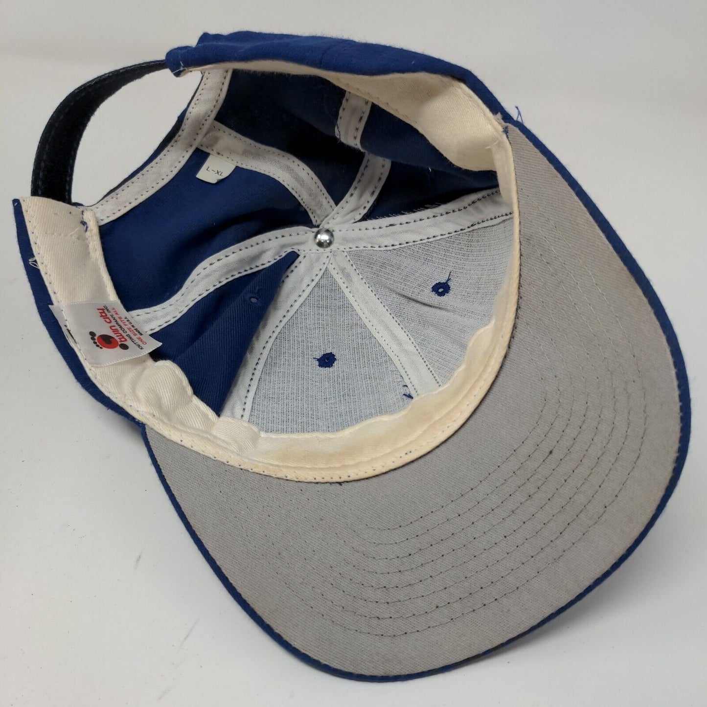 Twin City Mens Hat Blue OSFA Embroidered Logo Vintage Made in USA