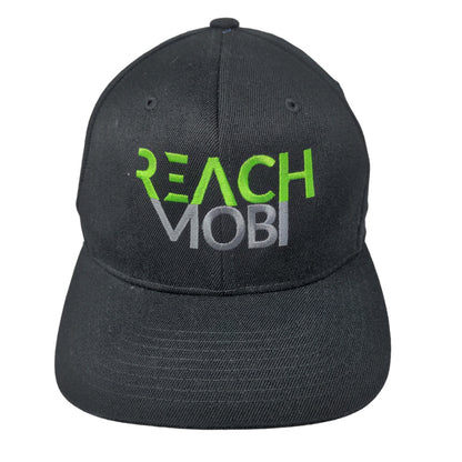 Flexfit Men's Reach Mobi Fitted Hat Black Size S-M Embroidered Logo