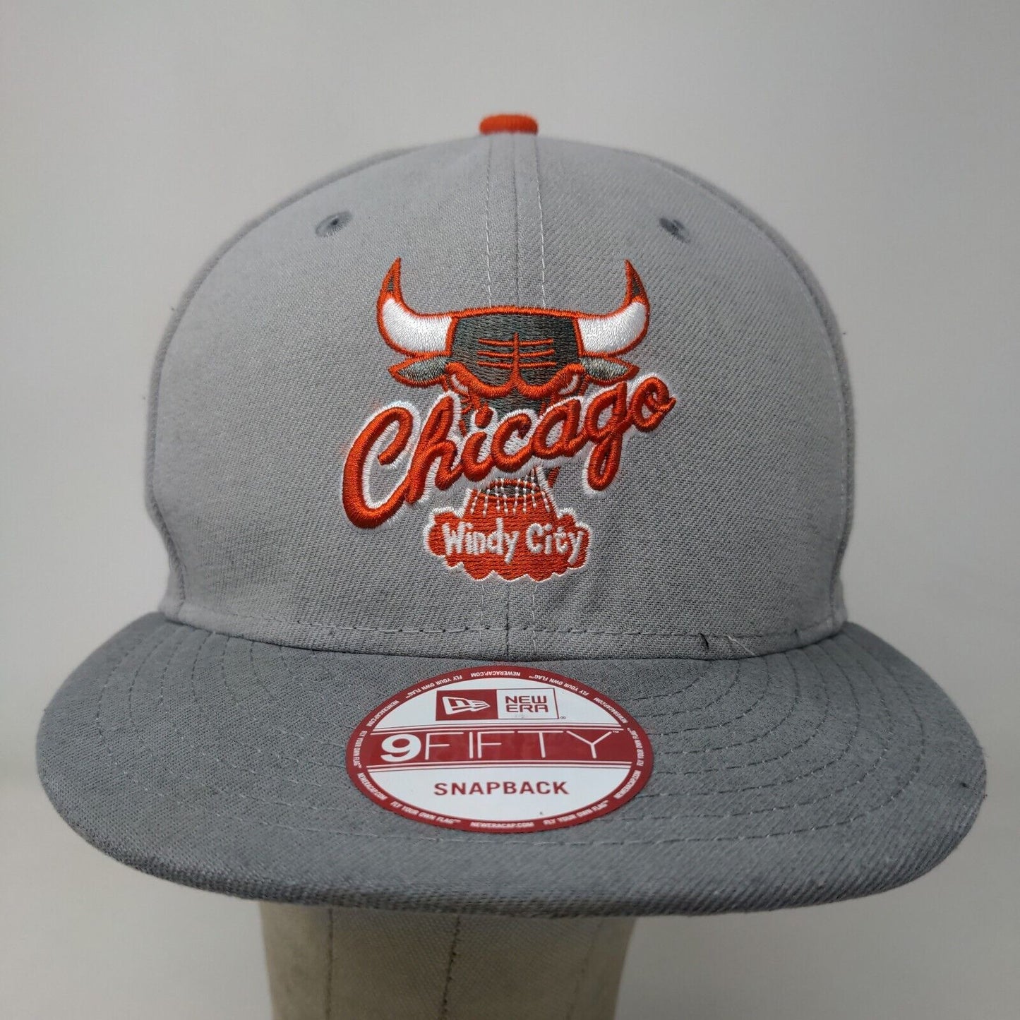 New Era 9Fifty Men's Chicago Bulls Hat Gray OSFM NBA Hardwood Classics