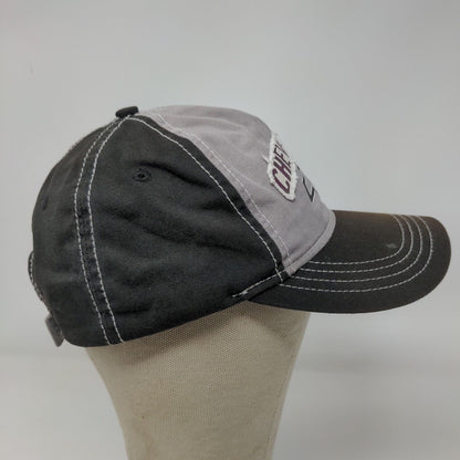 Chevrolet Men's Strapback Hat Gray Black Rough Patch and Graphic Logo