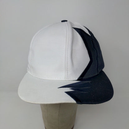 ATT Headwear White Blue Strapback Hat Cap Design Embroidered Baker