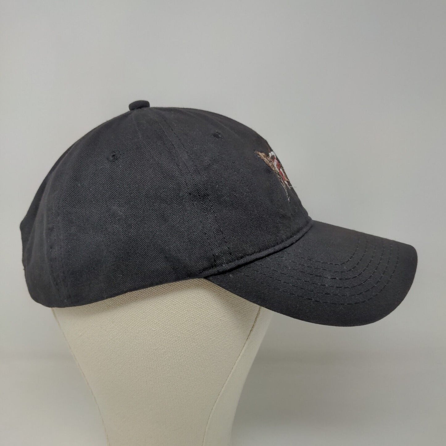 Port & Company Men's Slideback Hat Black Embroidered Wolf Logo Cotton