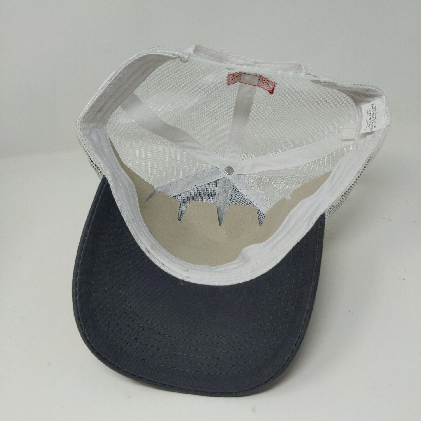 Camp Chef Mesh Snapback Cap Adjustable Hat Gray White Embroidered Logo OSFA