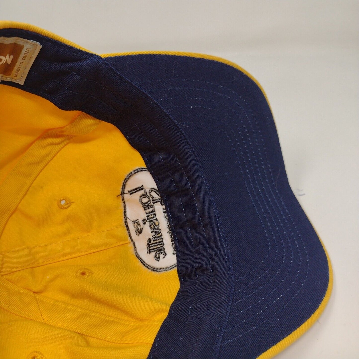 Louisville Slugger 125 Mens Strapback Hat Yellow Adjustable Embroidered Logo