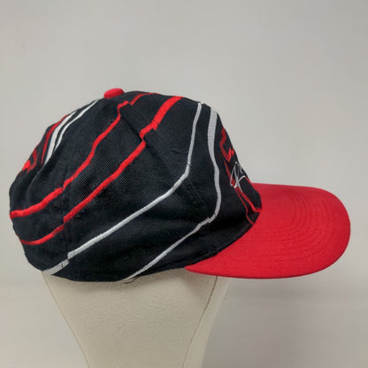 Chevrolet Racing Men's Snapback Hat Black Red White OSFA Embroidered Swirl Logo