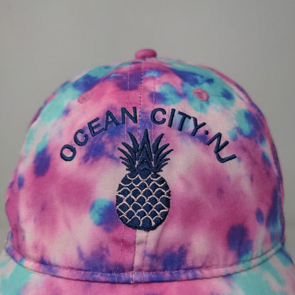 Lucky 7 USA Women's Strapback Hat Multicolor Tie Dye Embroidered Ocean City NJ