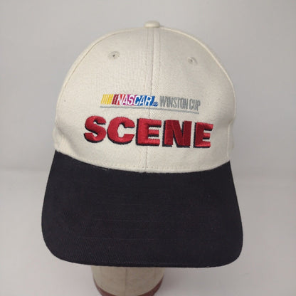 NASCAR Men's Winston Cup SCENE Slideback Hat Cream Adjustable Embroidered Logo