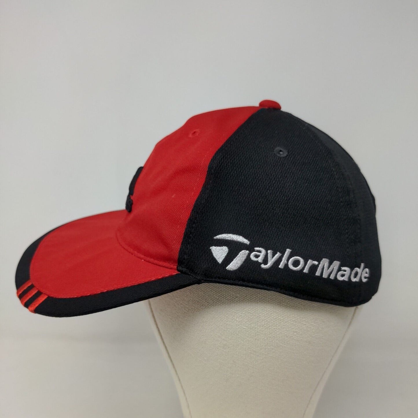 Adidas Taylormade Men's Fitted Hat Black Red Size L/XL R7 Embroidered Logo