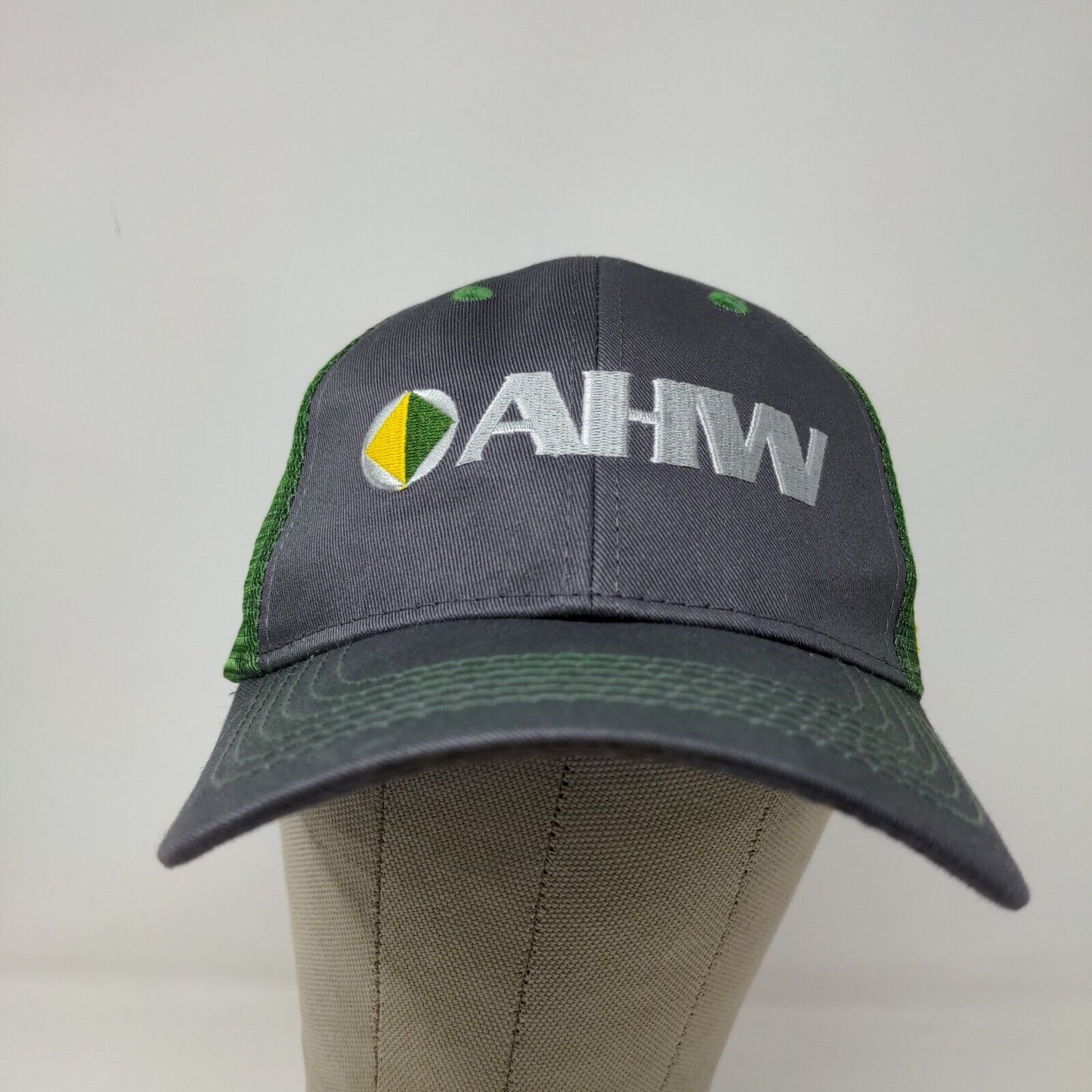 John Deere Men's Snapback Mesh Back Hat Green Gray OSFM Embroidered Logo