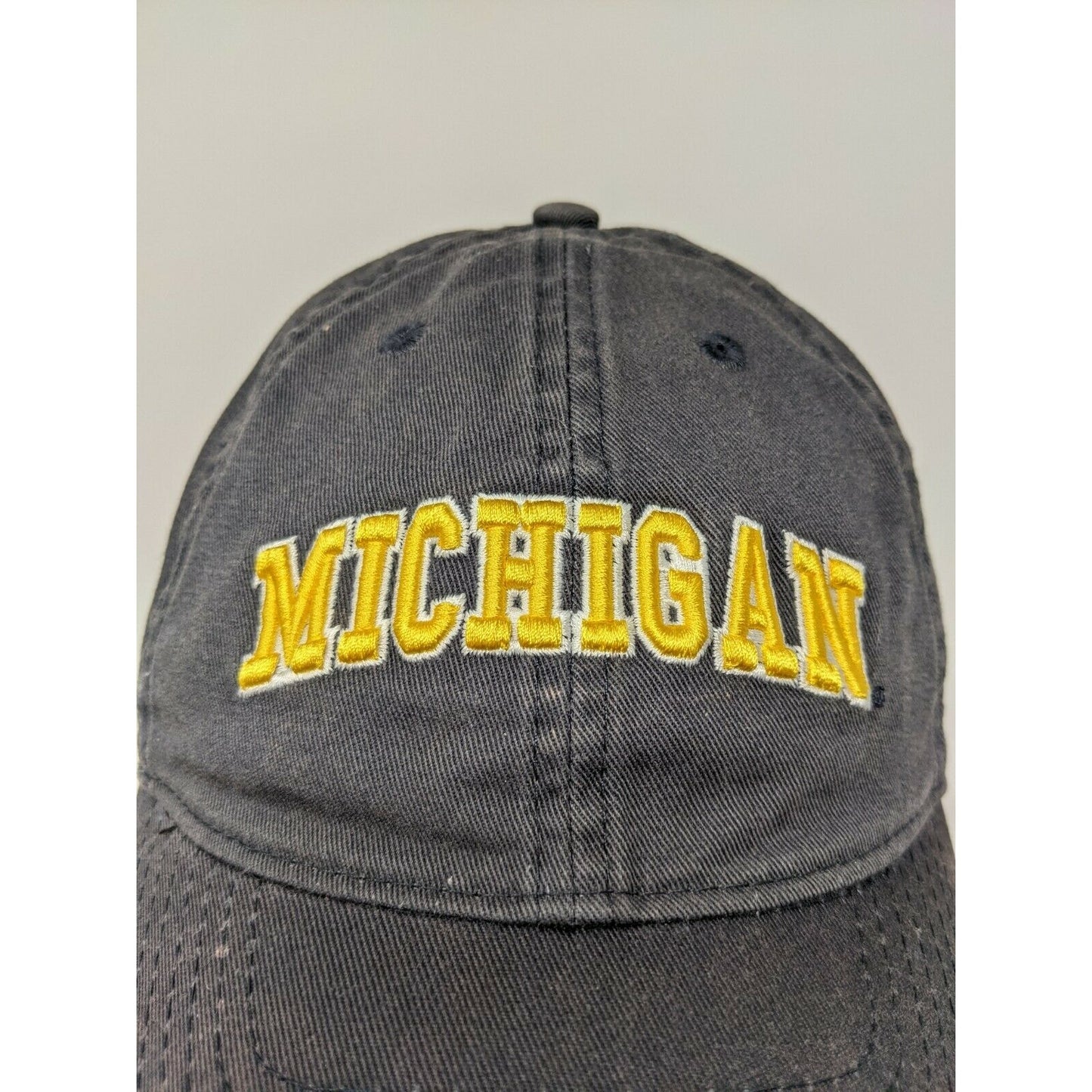 Legacy 92 Michigan Hat Embroidered Spell Out Slideback Cap Black