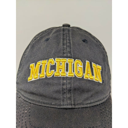Legacy 92 Michigan Hat Embroidered Spell Out Slideback Cap Black