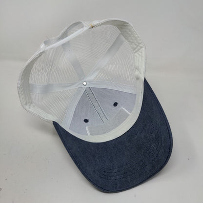 Great Smoky Mountains Men's Hat Snapback Mesh Back Blue White Adjustable