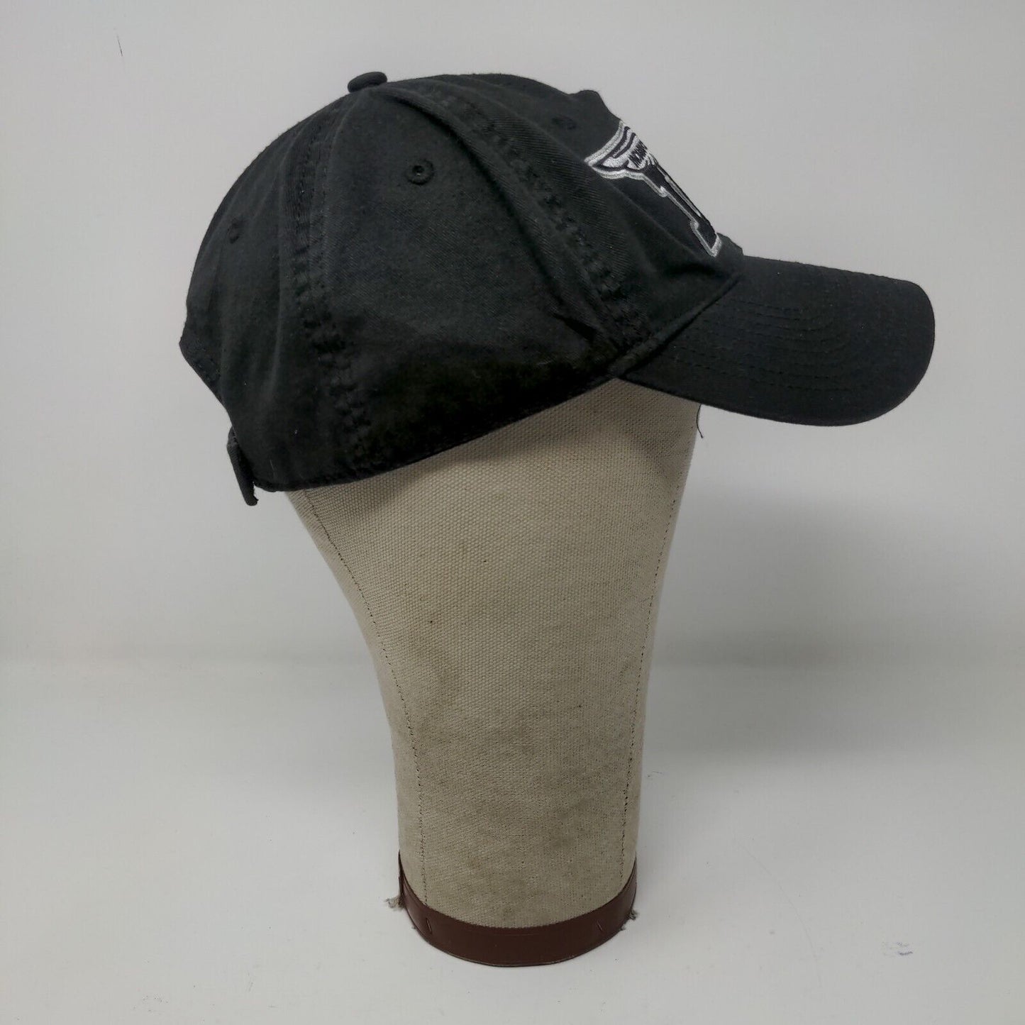 Indianapolis Motor Speedway IMS Strapback Hat Embroidered Logo Racing Black OSFM