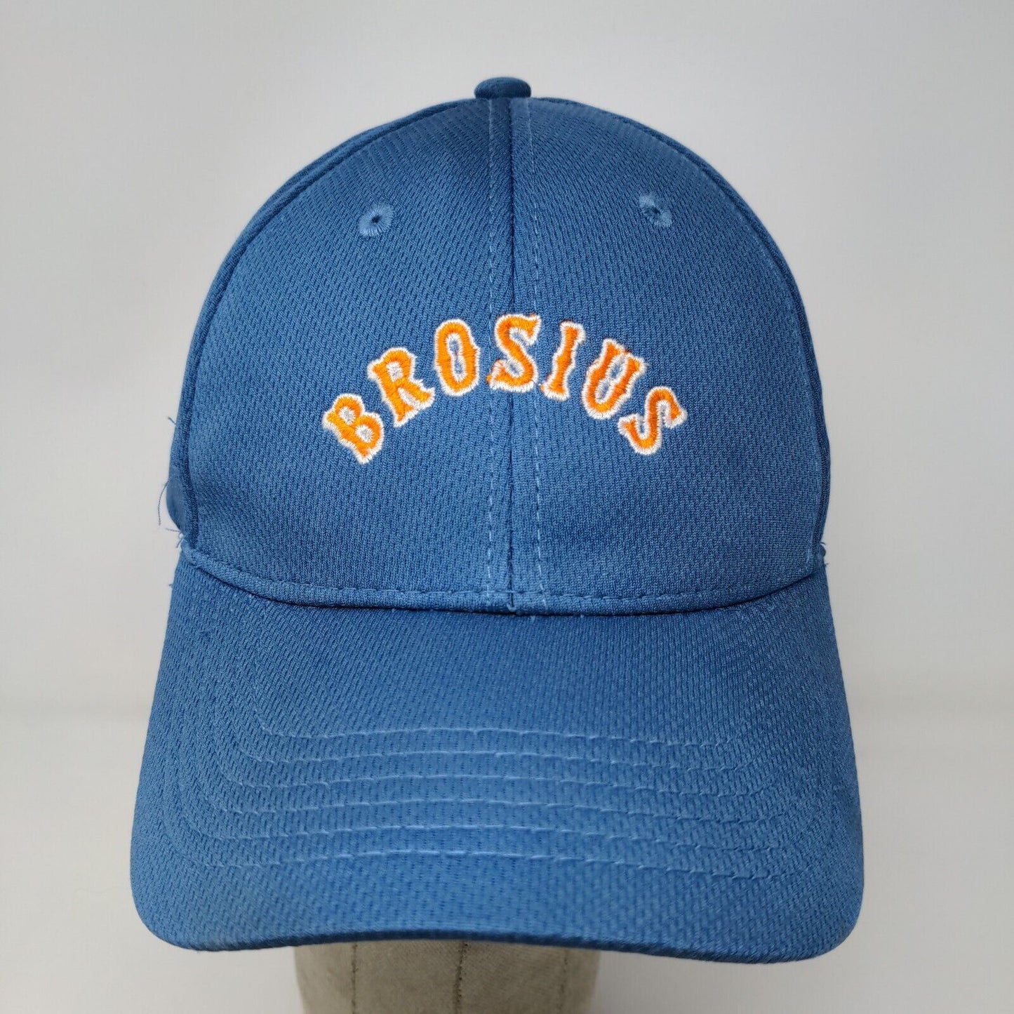 Sport-Tek Mens Brosius Strapback Hat Blue Adjustable Embroidered Logo